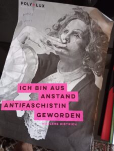 Bild von Marlene Dietrich mit Zitat.